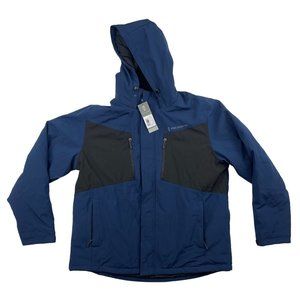 Free Country Men's Thermo Ski Super Softshell Jacket Blue / Black XXL